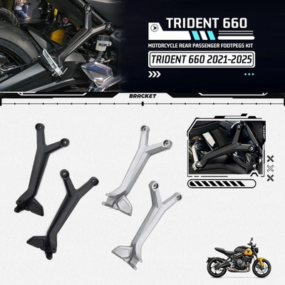 Motorrad Beifahrer-Fußrasten mit Halter für Triumph Trident 660 2021-2025