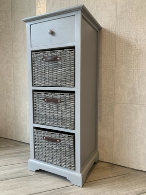 Grey Wicker Bathroom Storage – Rispa