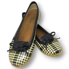Western Chief Houndstooth Skimmer Flats-Size 10-Rain Shoes-Ballet-Outdoor-Check