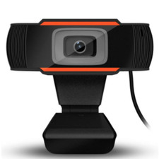 HD 720P USB Computer Webcam with Microphone - Black