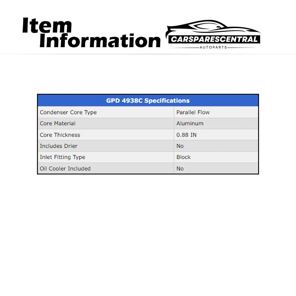 Condensador de aire acondicionado 2,0 L para Ford Focus 2003-2005 2,3 L 2000-2005 Foto 4 de 4
