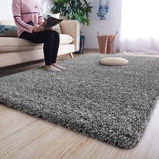 Fluffy Rugs Large Shaggy Rug Bedroom Living Room Anti Slip Soft Carpet Floor Mat