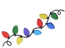 #5118 Christmas Lights Bulb X'mas Colorful Light Embroidery Applique Patch