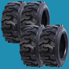 4-Pack 10-16.5 Skid Steer Tires SKS 10x16.5 Heavy Duty 10PR 50% Longer Wear Life