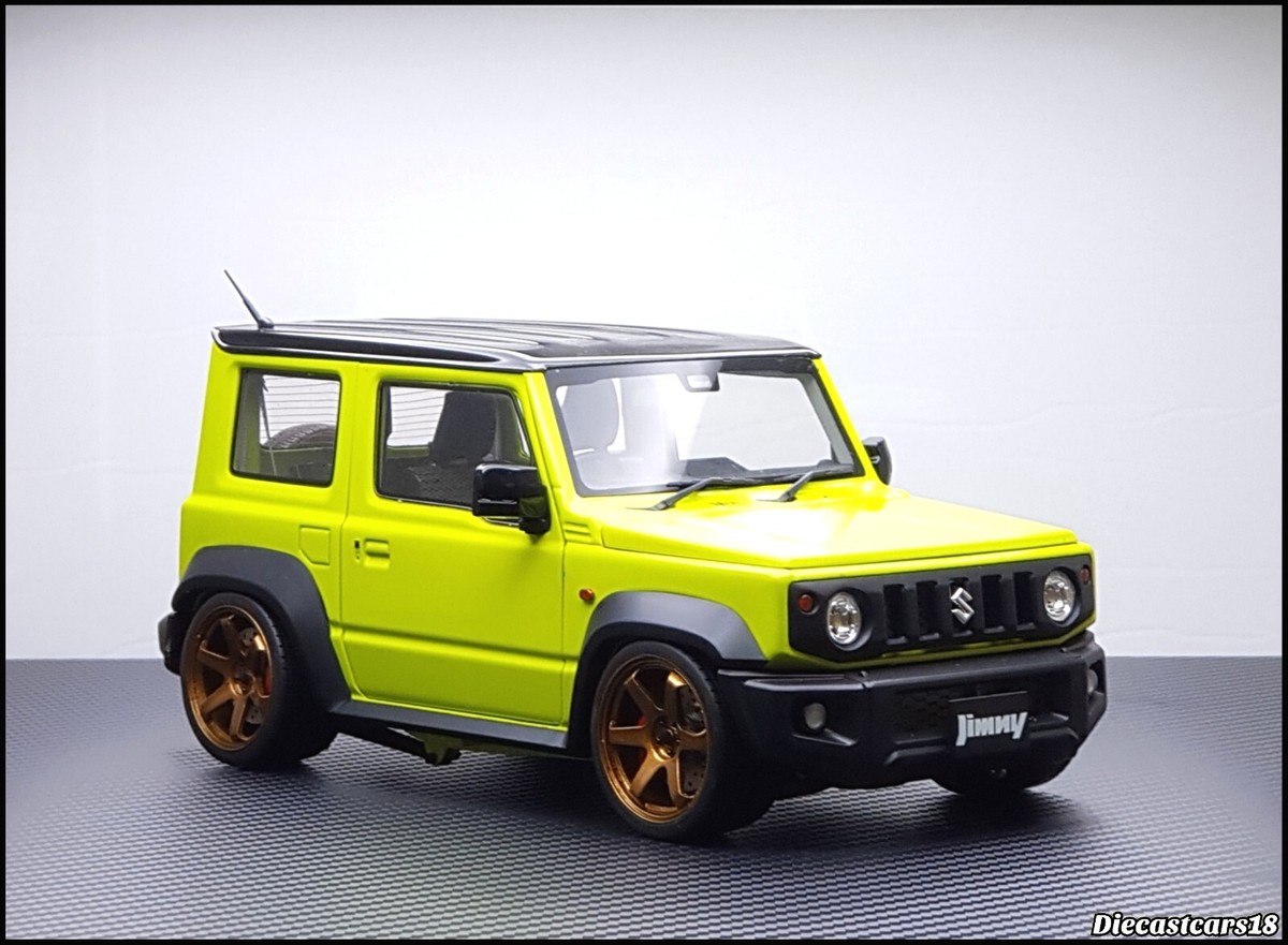 1/18 BM Creations Suzuki Jimny Yellow Modified By TE37 Rims