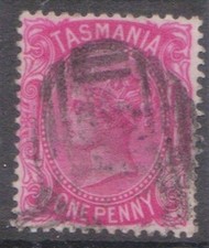(F1-47) 1870 TAS 1d red side face (AV) 