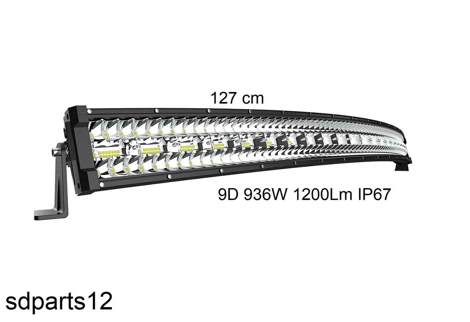Barre LED 127cm camion 936W incurvée pour Renault et MAN