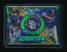 CJ ABRAMS JOSHUA MEARS 2019 BOWMAN CHROME FRANCHISE FUTURES GREEN REFRACTOR #/99