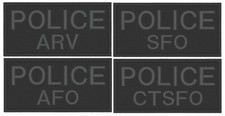 AFO SFO ARV CTSFO Identificador de Policía Parche Gancho Respaldo