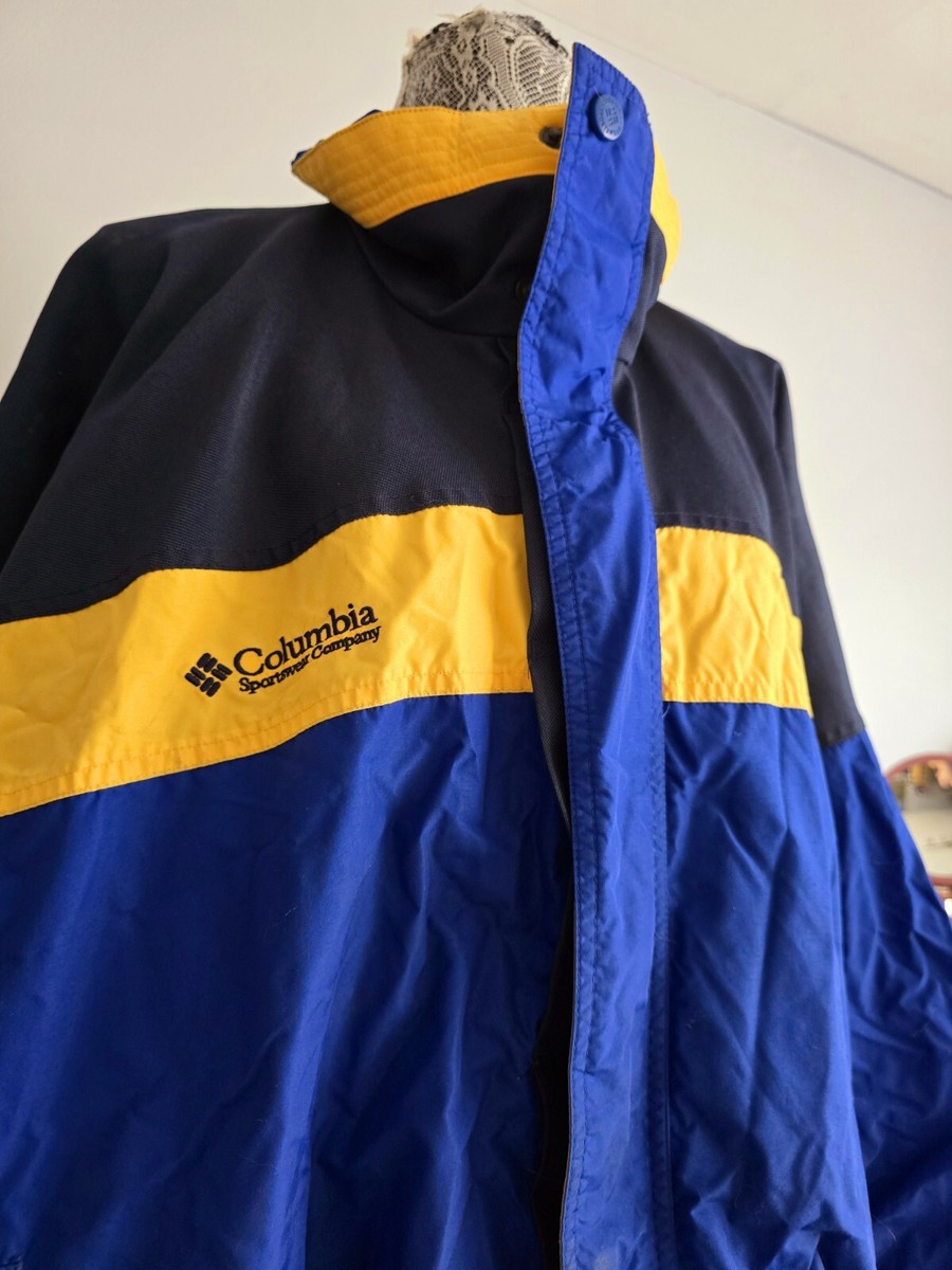 う*ゅ様  トラックジャケット ゴールド/ブルー Lサイズ Vintage Columbia Bugaboo Jacket Adult XL Blue/Yellow Ski Coat w