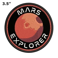 Mars Patch Embroidered Iron-on Applique NASA Badge Souvenir