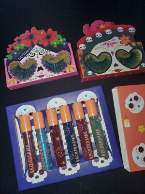 Bundle Remember Me 6 Lip Gloss  And 2 Pair Mink Glitter Lashes Halloween Ultramo