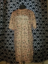 Brand new Pink Adidas Originals Floral Print T-shirt Dress Size Small