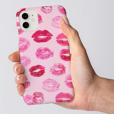 Lipstick Kisses for iPhone 11 12 13 14 15 16 Mini Plus Pro Max Case
