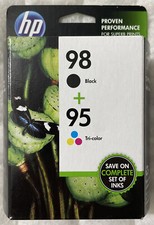 HP 98 95 Ink Cartridge Set CB327FN - C9364WN C8766WN New Genuine OEM Foil Pack