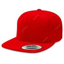 Snapback Hat Trucker Flat Baseball Cap Solid Plain Blank Men Hip Hop Army CS