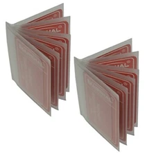2Pack 6 Pages Heavy Duty Vinyl Insert for Bifolds or Trifolds Credit Card Wallet