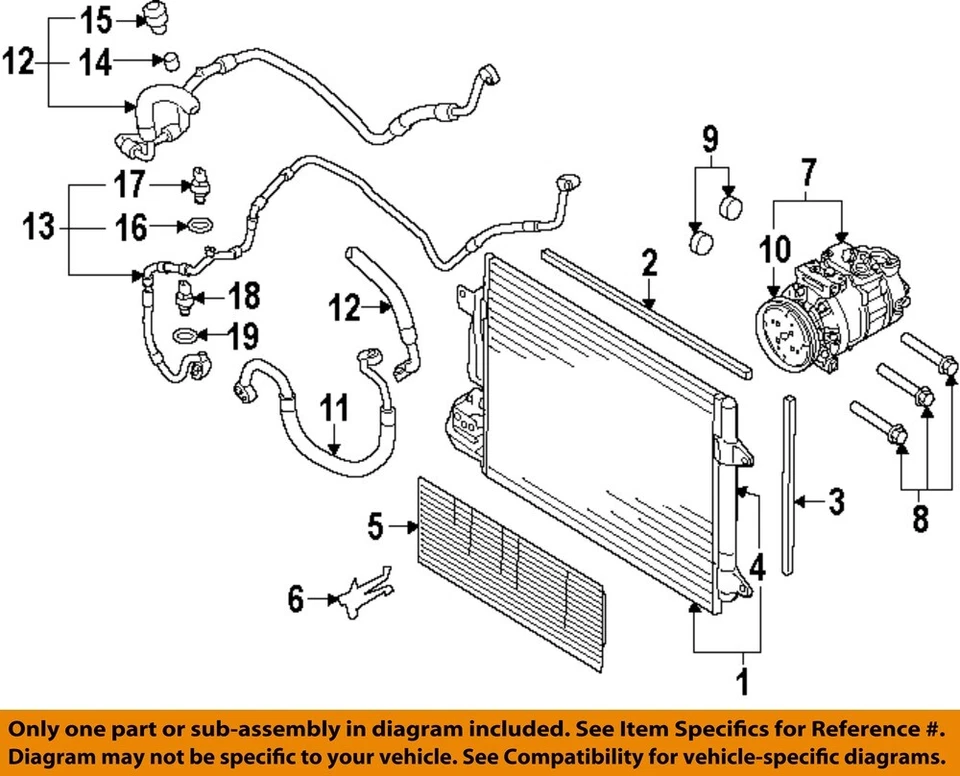 Used A/C Compressor fits: 2010 Volkswagen Cc 2.0 Grade A - Image 3 of 4