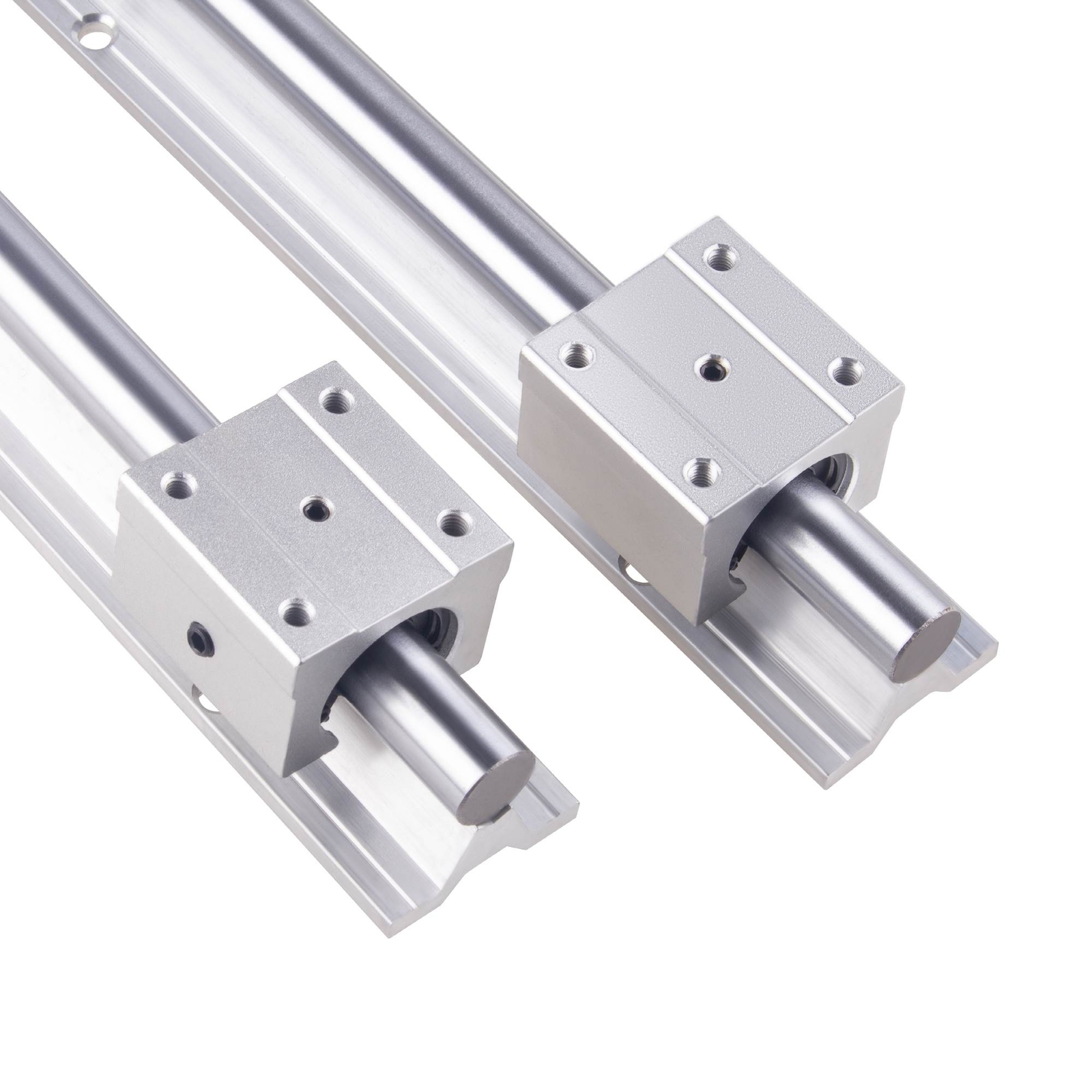 Produktbild von GooEquip SBR12 Linearschienen-Set 1000 Mm – 2 Wellen + 4 SBR12UU Lagerblöcke, Für CNC & Maschinenbau