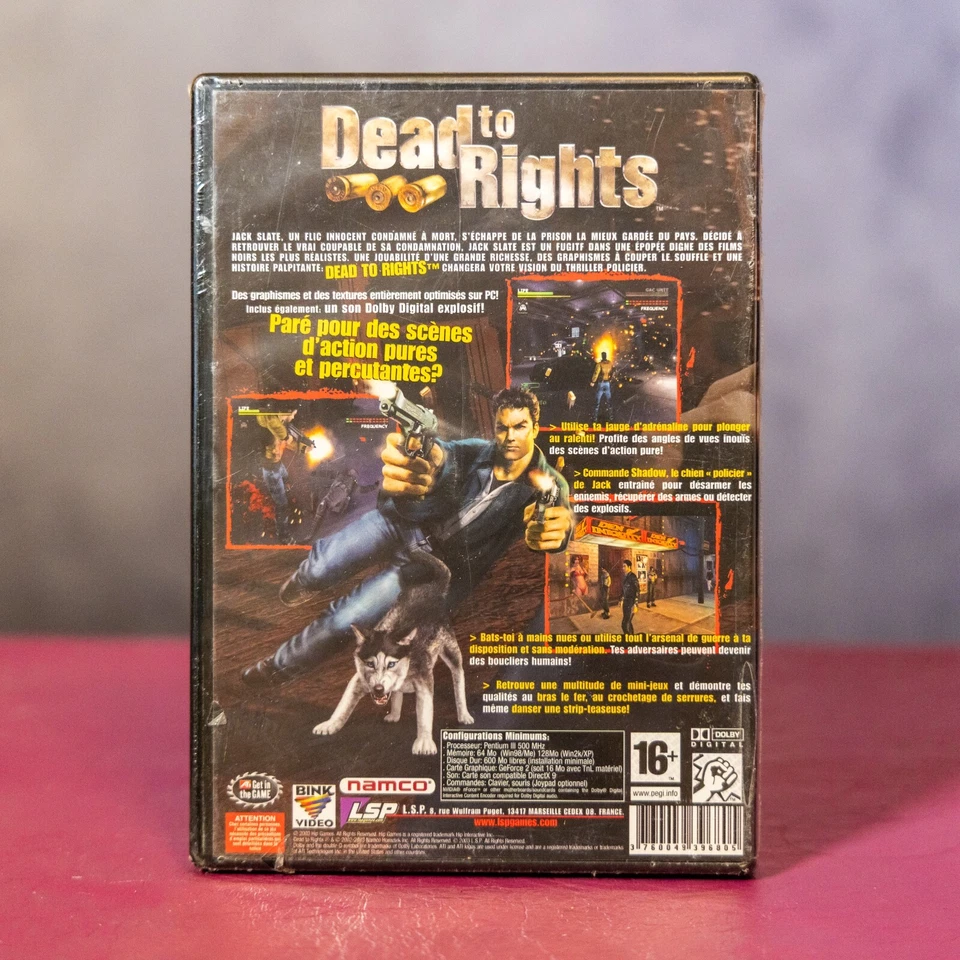 2002 Dead to Rights PC CD-ROM Français Complet Neuf Scellé - Image 2 of 2