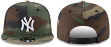 New York Yankees Hat Camo/White New Era NY 9Fifty MLB NY Snapback Adjustable Hat