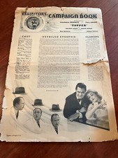 Original rare pressbook TOPPER - 1937 comedy classic - CARY GRANT