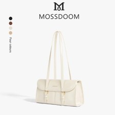 MOSSDOOM Bag PU leather Square Shoulder For Women Simple Korean Fashion White