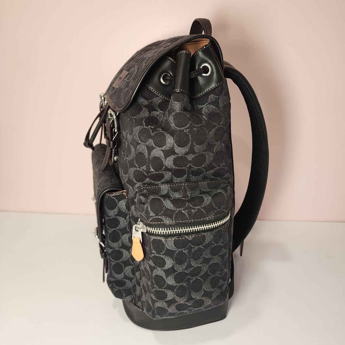 NWT Coach CO933 Sprint Backpack In Signature Denim Black | eBay