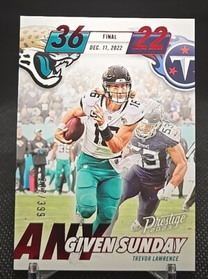 2023 Panini Prestige Any Given Sunday Xtra Points Red Trevor Lawrence /399