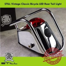 STILL Vintage Classic Bicycle Road City Bike LED Safety Rear Tail Light 