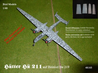 Hütter Hü 211 on Heinkel He 219 1/48 Bird Models Resin Conversion Kit