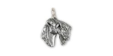 Kerry Blue Terrier Jewelry Sterling Silver Handmade Kerry Blue Terrier Charm  KB
