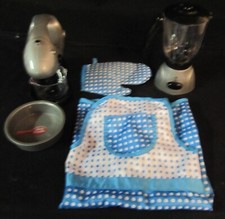 Pretend Play Plastic Kitchen Appliances Blender Stand Mixer Apron Oven Mitt Pans