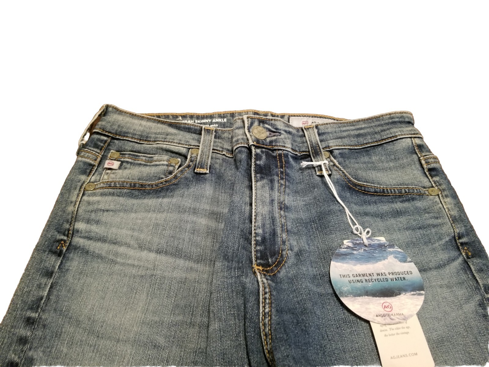 AG Adriano Goldschmied Jeans Women 28R Farrah Skinny Ankle New w/Tags (29x29) thumbnail 2
