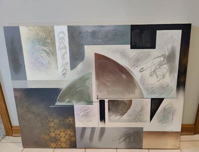 Abstract Painting By Max Artists Guild of America Painting Signed -40'' x 30'' 