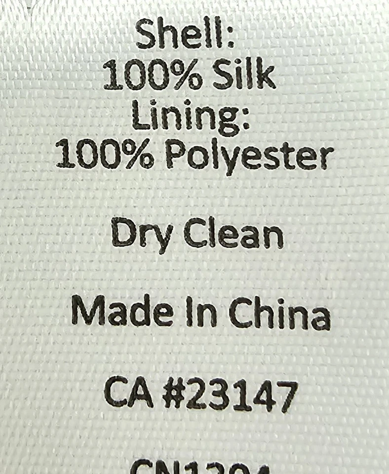 Talbots Womens Shirt Top Blouse Size 10 3/4 Sleeve Round Neck Silk - Image 3 of 4