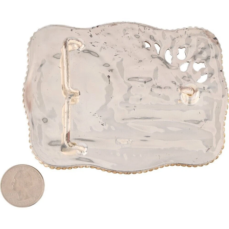 XL Nuevo Rojo Bluff Aha Caballo Árabe Plata Show Campeón Rodeo Nuevo de Lote Antiguo Hebilla de Cinturón Foto 2 de 4