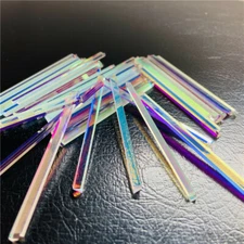 20pcs Defective Long Prism Optical Glass Physics Decorative Prism for DIY