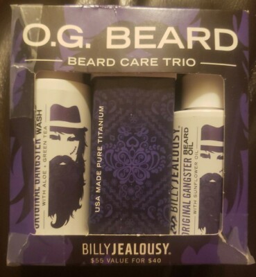 Billy Jealousy - O.G. Beard Care Trio Kit - Wash Oil Protect Groom Comb 