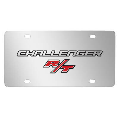 Dodge Challenger R/T 3D Logo on Chrome Stainless Steel License Plate | eBay