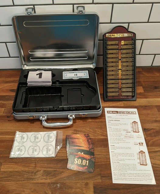Deal or No Deal Card Game in Silver Briefcase NBC 2006 Cardinal 100 for