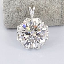 RARE 36.90Ct Certified White Diamond Necklace-Free Diamond Studs. Free Tariffs.