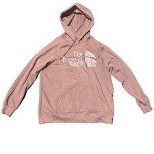 The North Face Pullover Logo Hoodie Sweatshirt Pink Women s SZ L Large