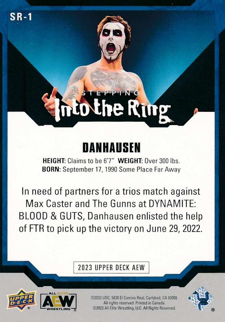 SR-1 DANHAUSEN 2023 Upper Deck AEW STEPPING INTO THE RING