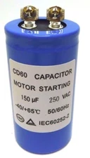 150uF mfd 250V AC MOTOR STARTING CAPACITOR CD60 42x80mm Screw Terminal