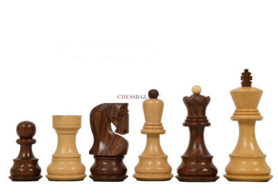 Chess Pieces 1959 Russian Zagreb Staunton in Sheesham Wood / Boxwood - 3.8'' King