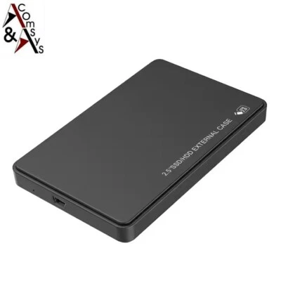 COMSYS Festplattengehäuse 2.5" SATA HDD SSD Festplatte Gehäuse USB 2.0 Werkzeugfrei