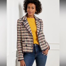 Talbots CAF TWEED JACKET Multicolor size 8