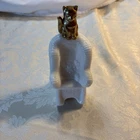 Avon, Sitting Pretty, Cologne 4 oz. Milk Glass Rocking Chair Cat, Vintage