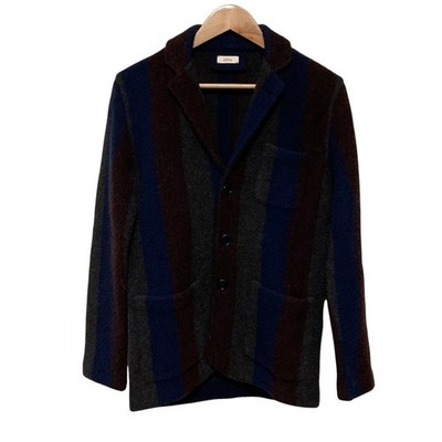Altea Stripe Pattern Knit Tailored Jacket Size S Multicolor mens USED